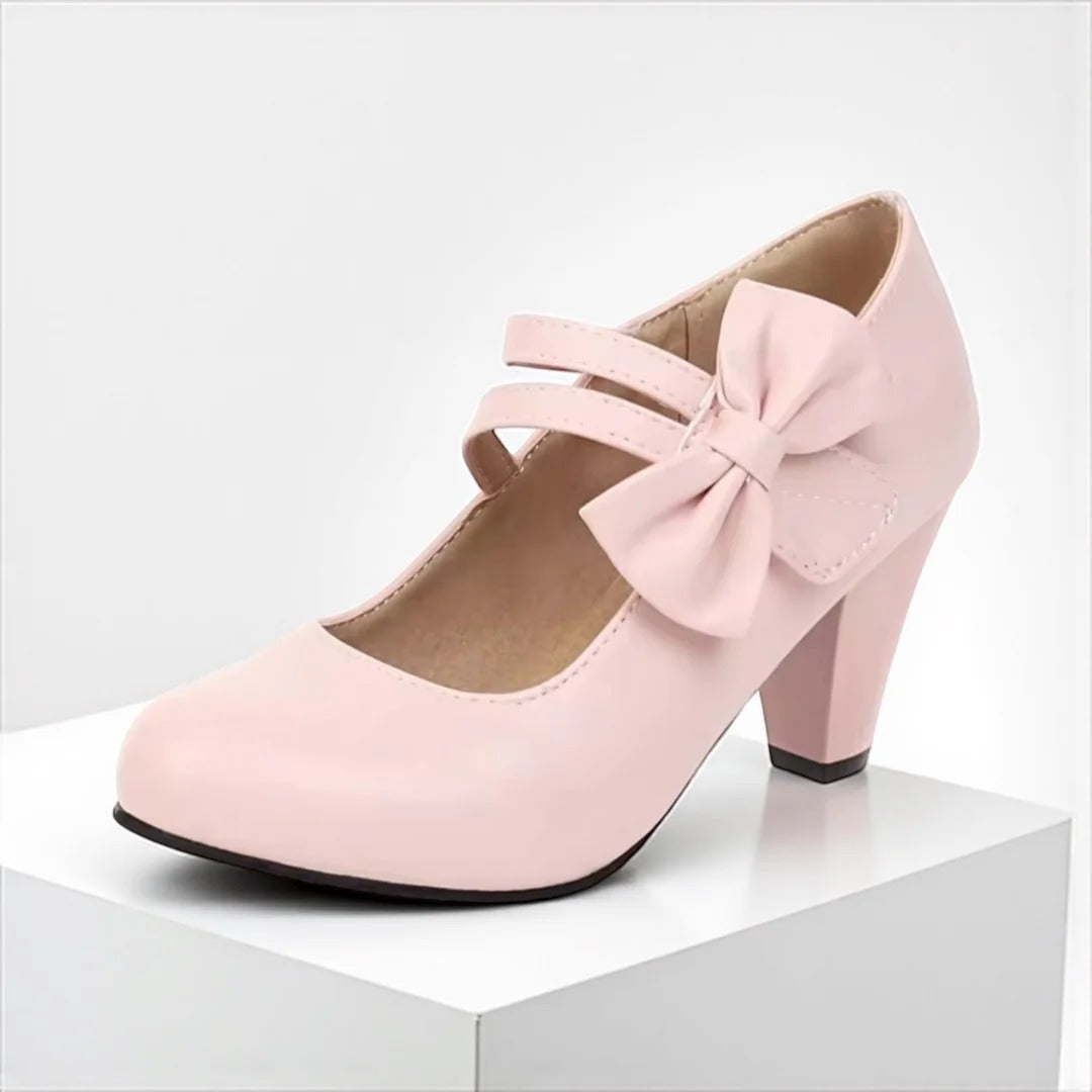 Anna - Vegan Leather Bow Heels
